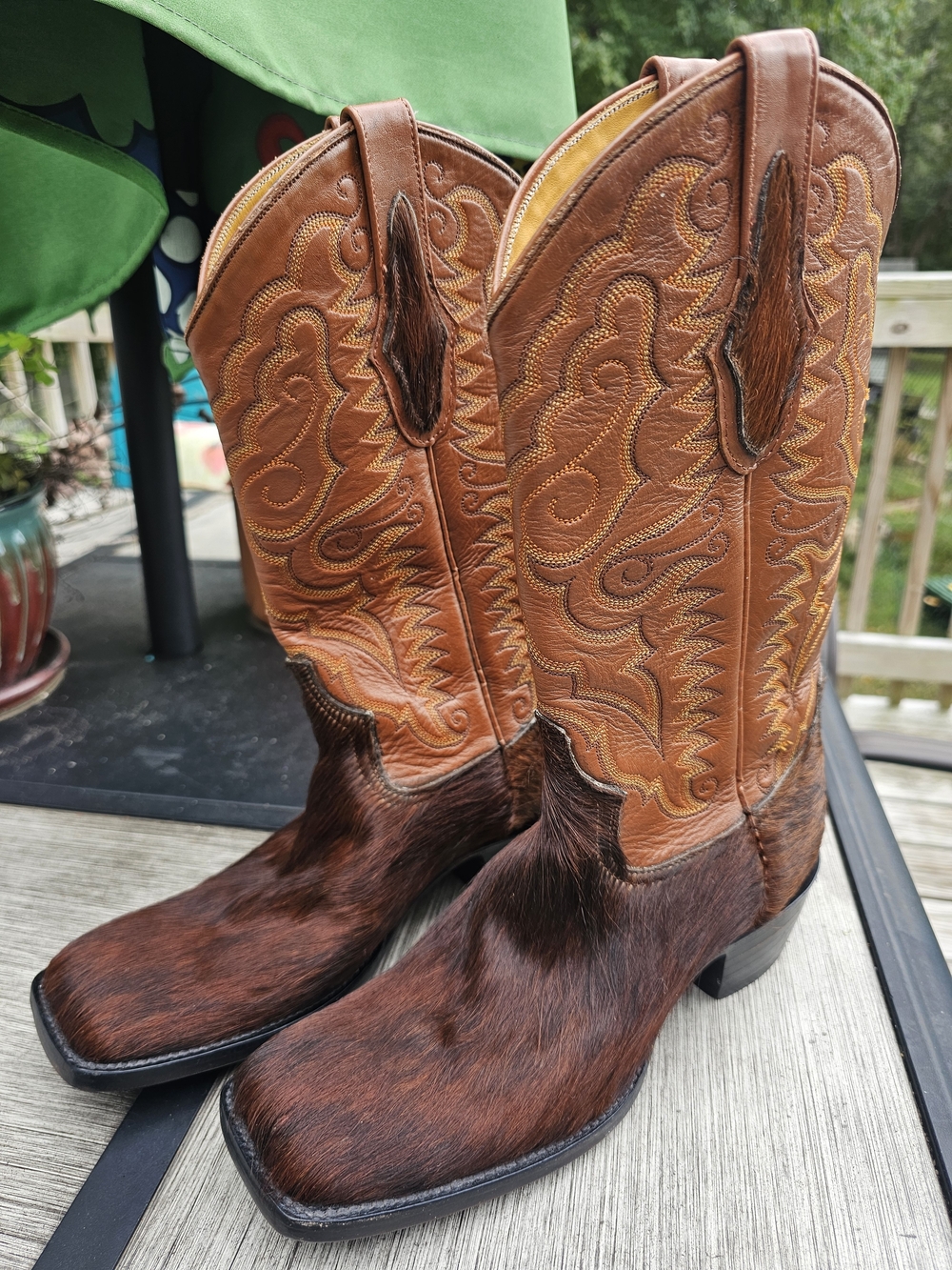Lazy SB Boot Co. Restless Sole Hair On Hide Cowboy Boots Women's 8.5 / 9 Rare
